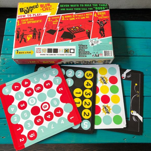 Bounce Off Blow Out Game (2-4players) Twice the Balls In 4 Different Colors - Picture 13 of 16